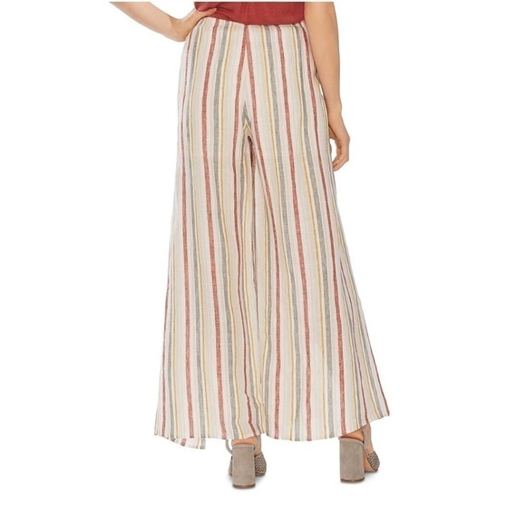 Vince Camuto Linen Split Leg Wrap Waist Tie Pants - Picture 6 of 8